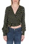 GUESS-Γυναικείο τοπ GUESS GLADYS μαύρο κίτρινο