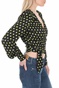 GUESS-Γυναικείο τοπ GUESS GLADYS μαύρο κίτρινο