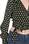 GUESS-Γυναικείο τοπ GUESS GLADYS μαύρο κίτρινο