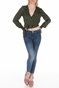 GUESS-Γυναικείο τοπ GUESS GLADYS μαύρο κίτρινο