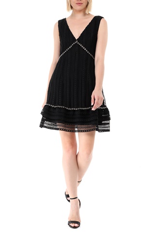 GUESS-Γυναικείο mini φόρεμα GUESS LEANDRA μαύρο