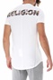 RELIGION-Ανδρικό t-shirt RELIGION HALFTONE SKELETON λευκό