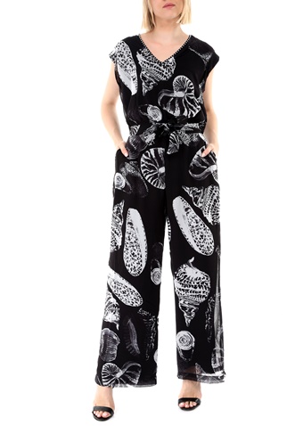 RELIGION-Γυναικεία ολόσωμη φόρμα RELIGION GLORY JUMPSUIT μαύρη λευκή