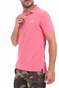 SUPERDRY-Ανδρική polo μπλούζα SUPERDRY D2 VINTAGE ροζ