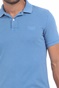 SUPERDRY-Ανδρική polo μπλούζα SUPERDRY VINTAGE DESTROYED μπλε
