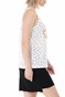 SUPERDRY-Γυναικείο top SUPERDRY D1 RO DOT AOP CLASSIC VEST λευκό μαύρο