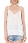 SUPERDRY-Γυναικείο τοπ SUPERDRY D2 SUMMER LACE CAMI λευκό