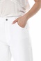 SUPERDRY-Γυναικείο jean cropped παντελόνι SUPERDRY D2 WIDE LEG CROP λευκό