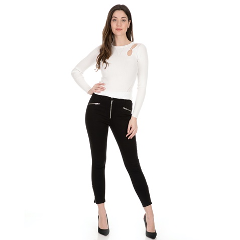LEVI'S-Γυναικείο jean παντελόνι LEVI'S MOTO MH ANKLE T2 BLACK SHEEP μαύρο