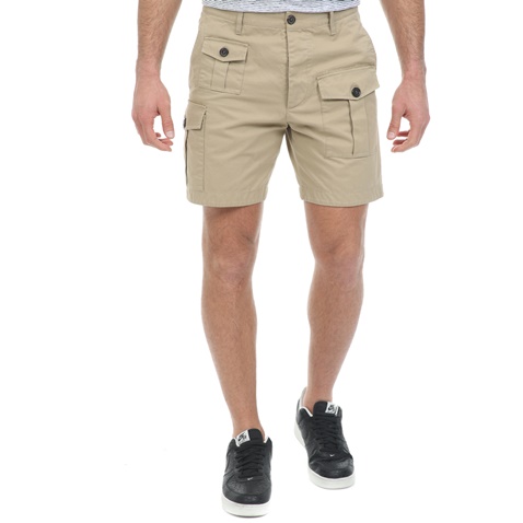 Dsquared2-Ανδρική cargo βερμούδα Dsquared2 μπεζ