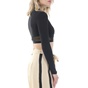 STELLA MCCARTNEY-Γυναικείο cropped top μαγιό STELLA MCCARTNEY SHORT RASHGUARD μαύρο