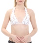 PILYQ-Γυναικείο μαγιό μπικίνι top PILYQ LACE HALTER λευκό