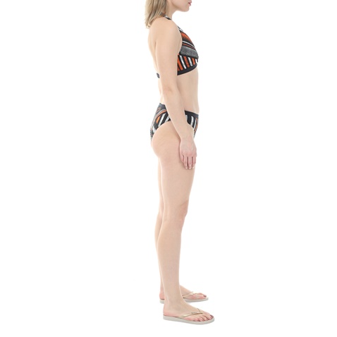 BALMAIN-Γυναικείο μαγιό μπικίνι BALMAIN TRIANGLE W/BRIEF RAY PRINT μαύρο πορτοκαλί