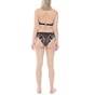 BALMAIN-Γυναικείο μαγιό μπικίνι BALMAIN TRIANGLE W/BRIEF RAY PRINT μαύρο πορτοκαλί