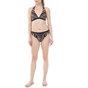 BALMAIN-Γυναικείο μαγιό μπικίνι BALMAIN TRIANGLE W/BRIEF RAY PRINT μαύρο πορτοκαλί