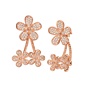 FOLLI FOLLIE-Γυναικεία διπλά σκουλαρίκια FOLLI FOLLIE Fashionably Silver Stories από επιχρυσωμένο ασήμι