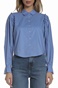 SCOTCH & SODA-Γυναικείο πουκάμισο cropped SCOTCH & SODA γαλάζιο 
