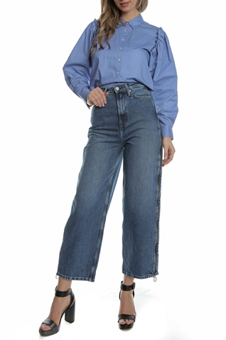SCOTCH & SODA-Γυναικείο πουκάμισο cropped SCOTCH & SODA γαλάζιο 