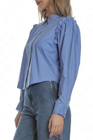 SCOTCH & SODA-Γυναικείο πουκάμισο cropped SCOTCH & SODA γαλάζιο 