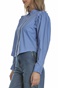 SCOTCH & SODA-Γυναικείο πουκάμισο cropped SCOTCH & SODA γαλάζιο 
