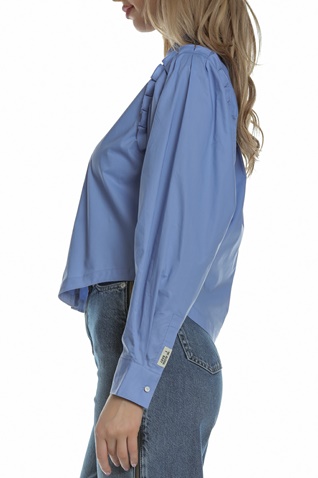 SCOTCH & SODA-Γυναικείο πουκάμισο cropped SCOTCH & SODA γαλάζιο 