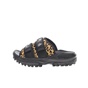 FILA-Γυναικεία slides FILA OUTDOORSLIDE ANIMAL PRINT μαύρα 