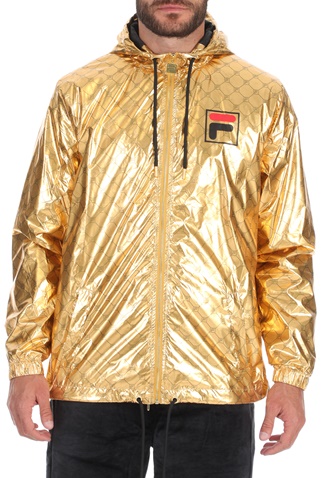FILA-Ανδρικό αντιανέμικό jacket FILA GUSTAS χρυσό