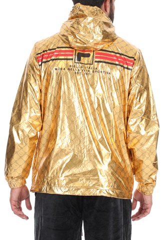 FILA-Ανδρικό αντιανέμικό jacket FILA GUSTAS χρυσό
