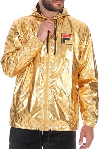 FILA-Ανδρικό αντιανέμικό jacket FILA GUSTAS χρυσό