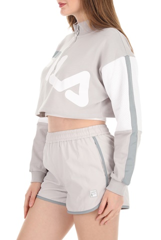 FILA-Γυναικεία φούτερ μπλούζα FILA KAIA 1/2 ZIP γκρι