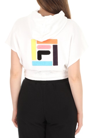 FILA-Γυναικεία φούτερ μπλούζα FILA CLAIRE CROP λευκή