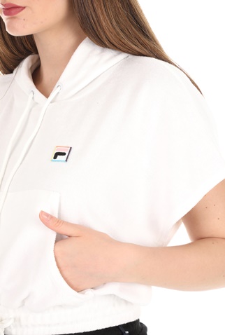 FILA-Γυναικεία φούτερ μπλούζα FILA CLAIRE CROP λευκή