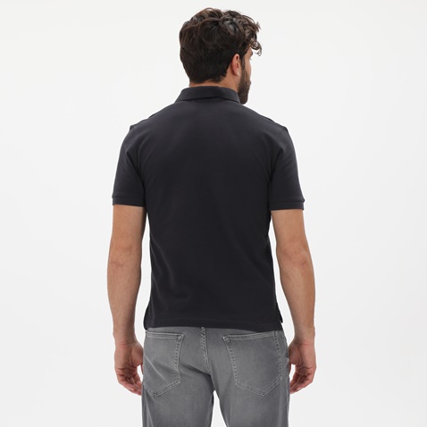TRUSSARDI-Ανδρική polo μπλούζα TRUSSARDI E101 SALISBURGO μπλε ναυτικό