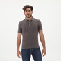 TRUSSARDI-Ανδρική polo μπλούζα TRUSSARDI E101 SALISBURGO καφέ
