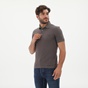 TRUSSARDI-Ανδρική polo μπλούζα TRUSSARDI E101 SALISBURGO καφέ