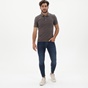 TRUSSARDI-Ανδρική polo μπλούζα TRUSSARDI E101 SALISBURGO καφέ