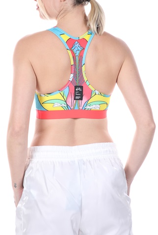 NIKE-Γυναικείο αθλητικό μπουστάκι NIKE SWOOSH A.I.R. AOP BRA μπλε κόκκινο