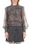 FREE PEOPLE COLLECTION-Γυναικείο μακρυμάνικο τοπ FREE PEOPLE ROMA μαύρο με μοτίβο