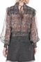 FREE PEOPLE COLLECTION-Γυναικείο μακρυμάνικο τοπ FREE PEOPLE ROMA μαύρο με μοτίβο