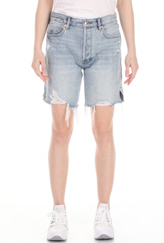 FREE PEOPLE COLLECTION-Γυναικεία jean βερμούδα FREE PEOPLE SEQUOIA γαλάζια