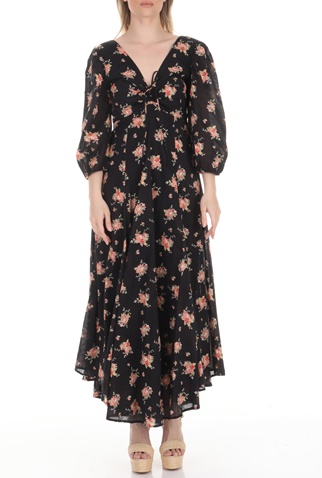 FREE PEOPLE COLLECTION-Γυναικείο maxi φόρεμα FREE PEOPLE SEA GLASS μαύρο