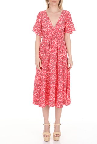 FREE PEOPLE COLLECTION-Γυναικείο φόρεμα FREE PEOPLE IN FULL BLOOM κοραλί