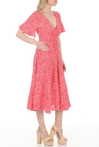 FREE PEOPLE COLLECTION-Γυναικείο φόρεμα FREE PEOPLE IN FULL BLOOM κοραλί