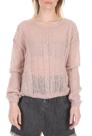 FREE PEOPLE COLLECTION-Γυναικεία πλεκτή μπλούζα FREE PEOPLE  ANGEL SOFT ροζ