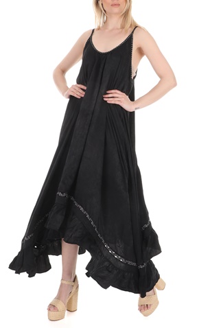 FREE PEOPLE COLLECTION-Γυναικείο maxi φόρεμα FREE PEOPLE AMOR μαύρο
