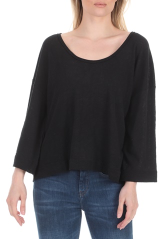 FREE PEOPLE COLLECTION-Γυναικεία μπλούζα FREE PEOPLE FRESH START μαύρη