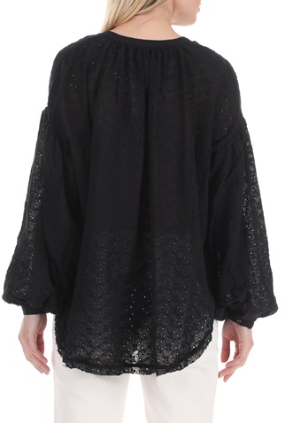 FREE PEOPLE COLLECTION-Γυναικεία πουκαμίσα FREE PEOPLE MADDISON EYELET μαύρη