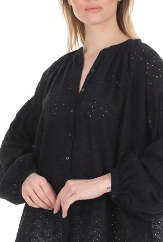 FREE PEOPLE COLLECTION-Γυναικεία πουκαμίσα FREE PEOPLE MADDISON EYELET μαύρη