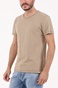 GABBA-Ανδρικό t-shirt GABBA Konrad Straight Slub μπεζ χακί