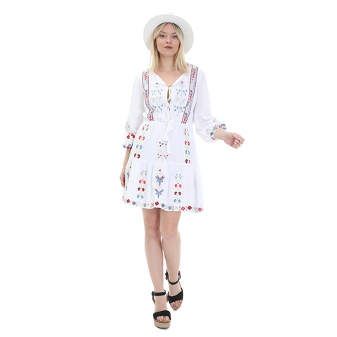 BY MALINA-Γυναικείο mini φόρεμα BY MALINA ELENA DRESS λευκό